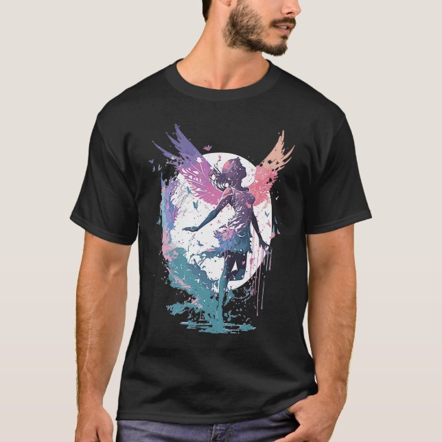 Camiseta Dancing Watercolor Fairy Girls Dancer Ballet Butte (Frente)