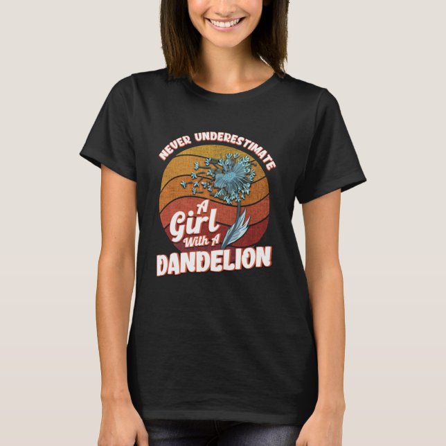 Camiseta Dandelion Gardener Girl Flower Motif Dandelion Gar (Frente)
