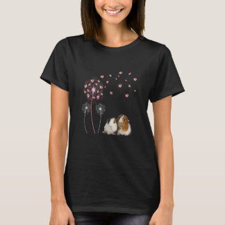 Camiseta Dandelion Guiné Pig Cute Guiné Pig Floral Dandel