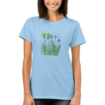 Dandelion Medicinal Herb Plant Drawing T Shirt