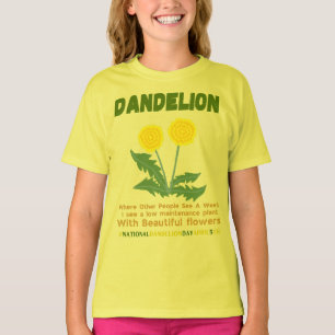 Camiseta Dandelion não é erva no meu jardim
