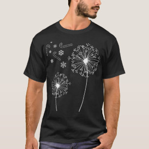 Camiseta Dandelion Snowflakes Doces de Natal Dandelion Flo