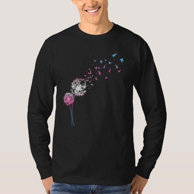 Camiseta Dandelion Trans Prioridades Rosa Azul Branco (Frente)