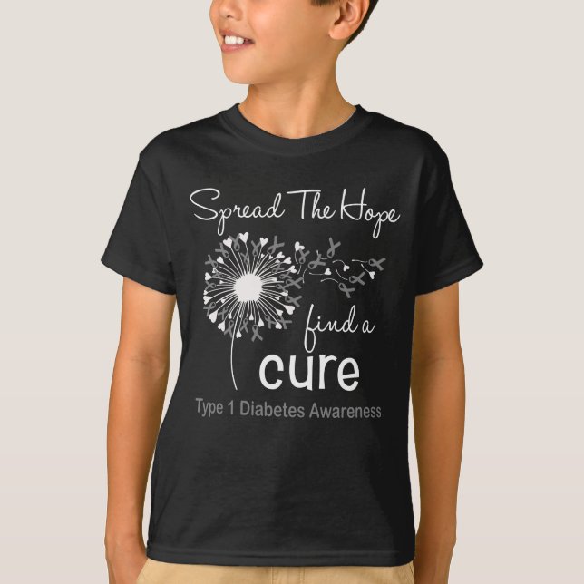 Camiseta Dandelion Type 1 Diabetes Awareness (Frente)
