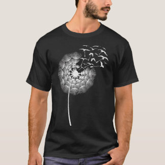 Camiseta Dandelions Dove of Peace Bird amante Dandelion Bir