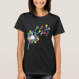 Camiseta Dandelions Quebra-cabeça Pizes Consciência do Auti