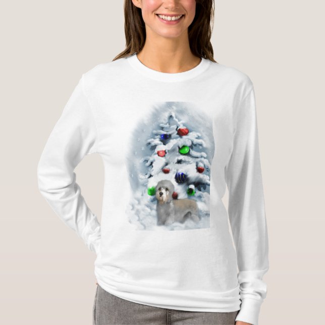 Camiseta Dandie Dinmont Terrier Christmas (Frente)