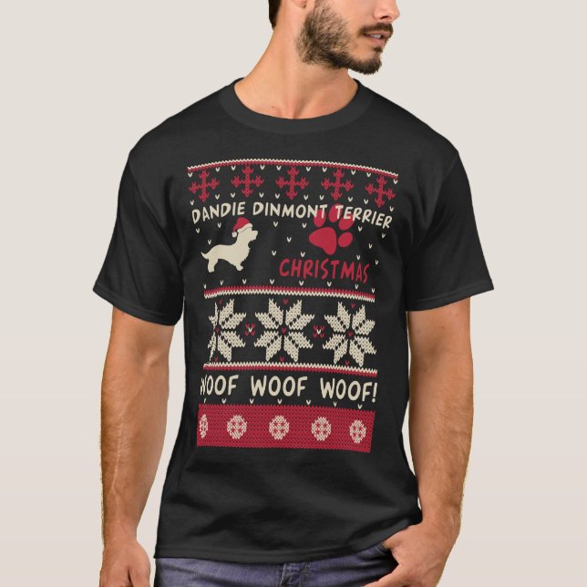 Camiseta Dandie Dinmont Terrier Christmas Sweater (Frente)