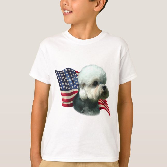 Camiseta Dandie Dinmont Terrier Flag (Frente)