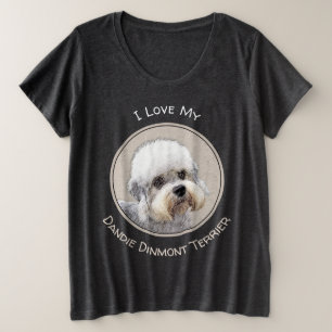 Camiseta Dandie Dinmont Terrier pintando pintura original d