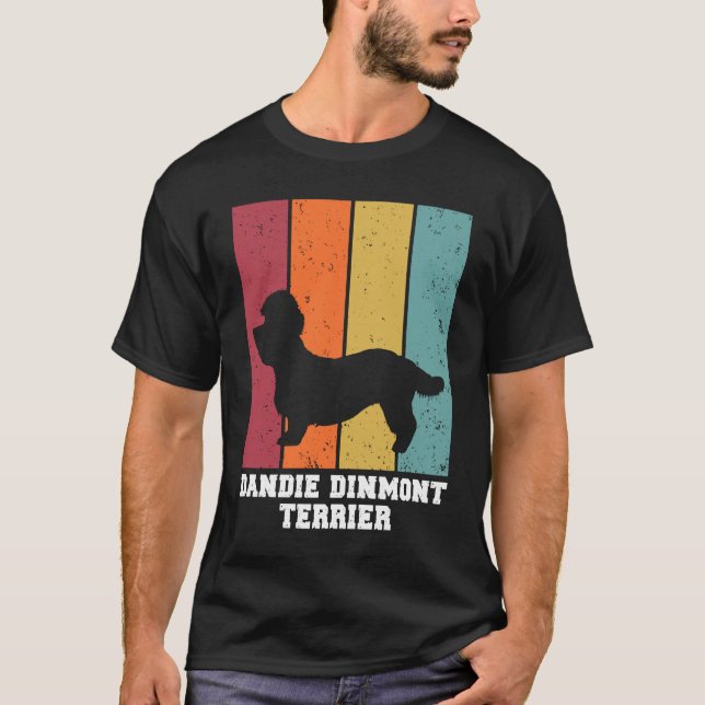 Camiseta Dandie Dinmont Terrier Vintage  1 (Frente)
