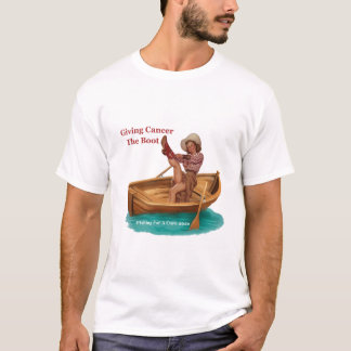 Camiseta Dando ao Cancer a inicialização