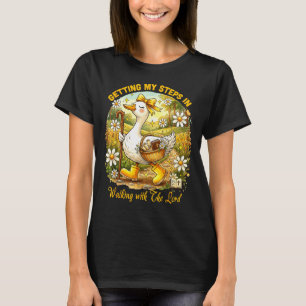 Camiseta Dando passos andando com o senhor cristão