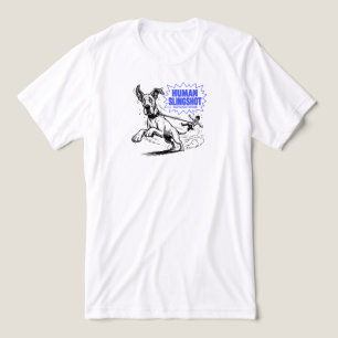 Camiseta Dane Grande Engraçado Slingshot Humano Peso Pesado
