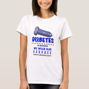Camiseta Dane-se Diabetes Em Novembro Nós Vestimos A Consci