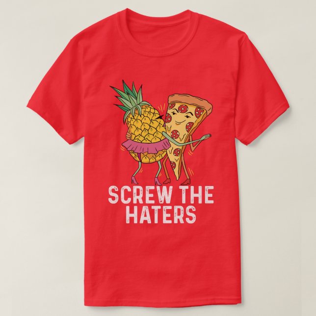 Camiseta Dane-Se Pizza Pizza Comendo Pizza Havaí I (Frente do Design)