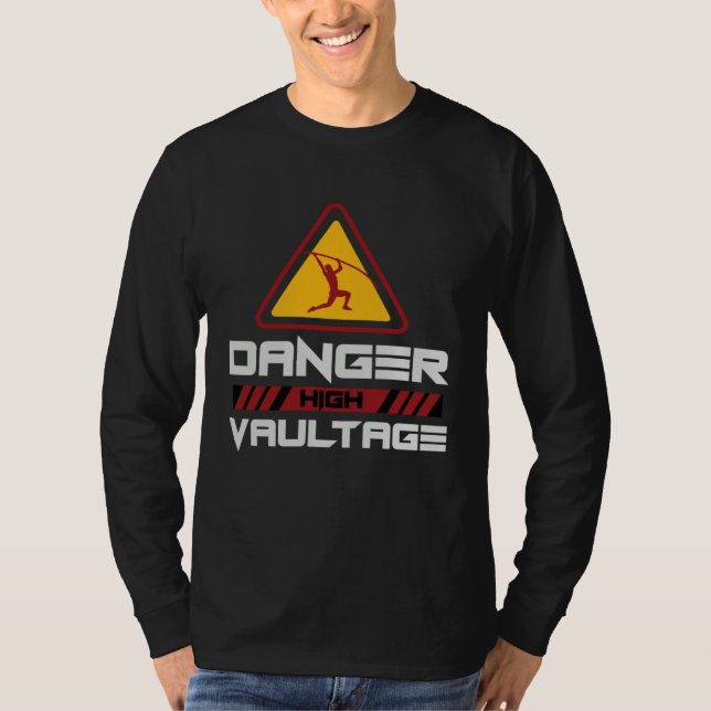 Camiseta Danger High Vaultage Pole Vault Player (Frente)