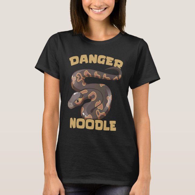 Camiseta Danger Noodle Ball Python Snake  Reptile Serpent (Frente)