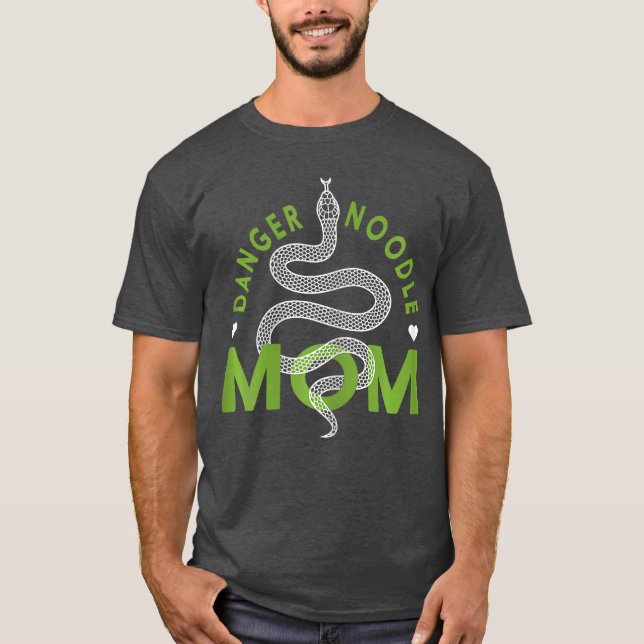 Camiseta Danger Noodle Mom Herpetology Reptile Mother Snake (Frente)