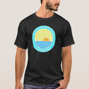 Camiseta Dania Beach Florida Retro Sunset