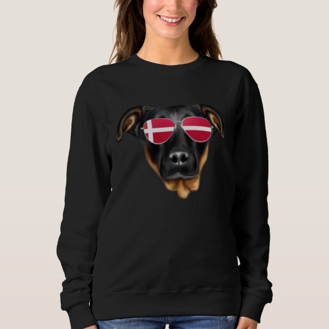 Camiseta Danish Flag Beauceron Dog Denmark Pocket (Frente)
