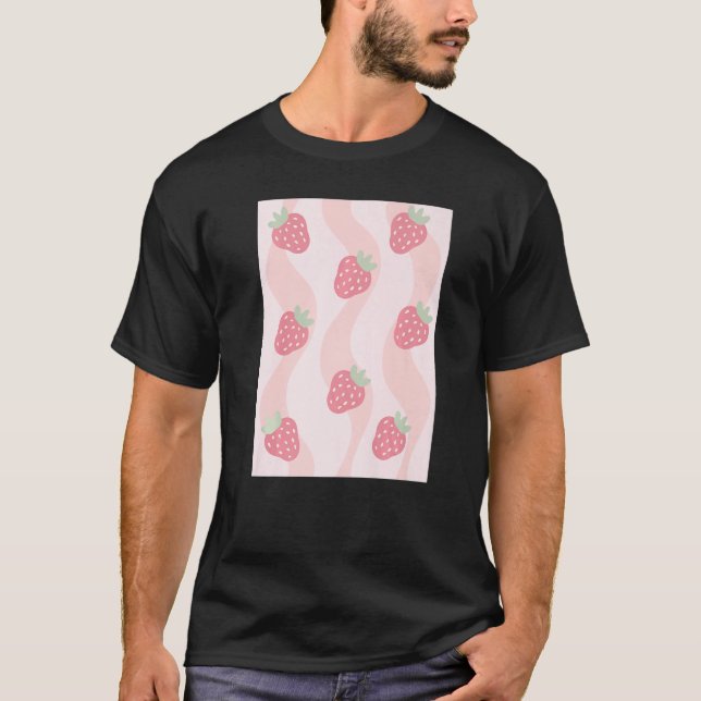Camiseta Danish Pastel Aesthetic Strawberries (Frente)