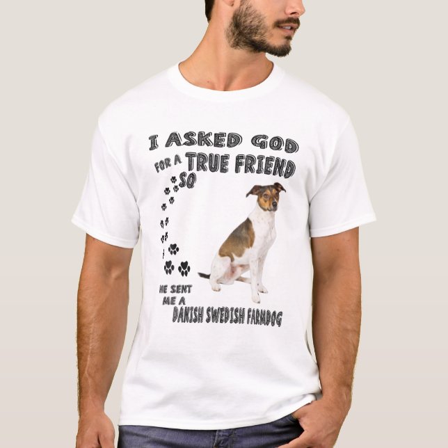 Camiseta Danish Swedish Farmdog Cita Mãe Pai, Scanian Terr (Frente)