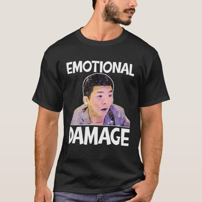 Camiseta Danos Emocionais Meme Cute Engraçado Quote Present (Frente)