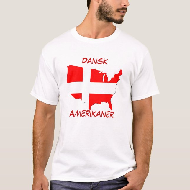 Camiseta Dansk Amerikaner (americano dinamarquês) (Frente)