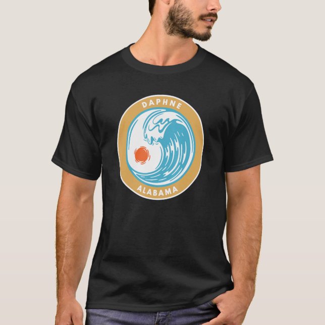 Camiseta Daphne Alabama Al Beach Ocean Wave Vacven Souven (Frente)