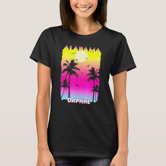 Camiseta Daphne Alabama Al Summer Vintage Sunset (Frente)