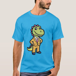 Camiseta Dapper Dinossaur em um terno