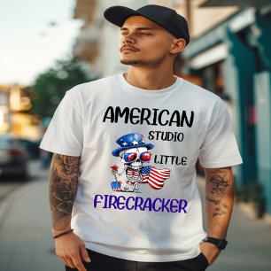 Camiseta Dapper Skeleton Salutes America