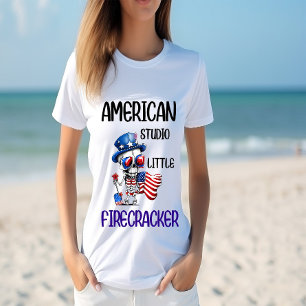 Camiseta Dapper Skeleton Salutes America