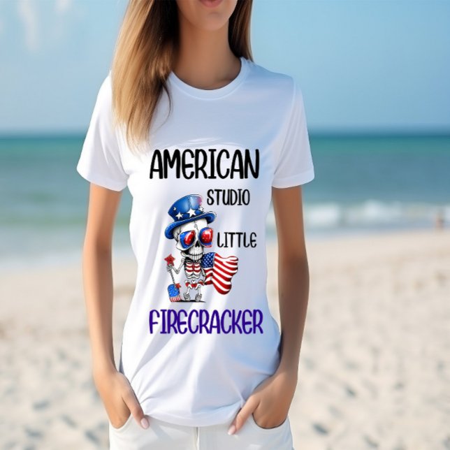 Camiseta Dapper Skeleton Salutes America (Criador carregado)