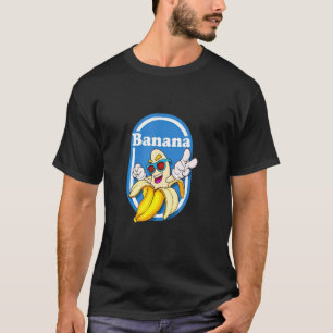 Camiseta dar ansiedade do adesivo moderno da banana e um co