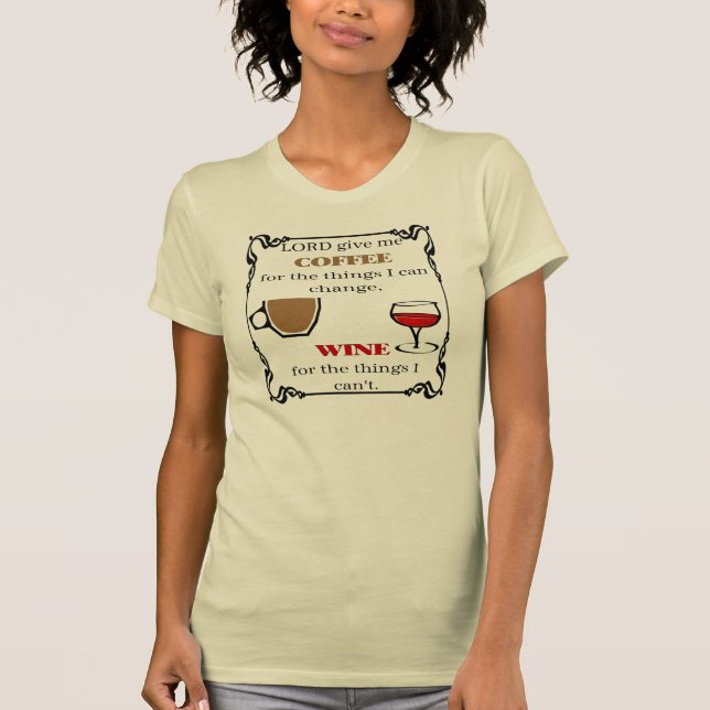 Camiseta Dar café e vinho, (Frente)