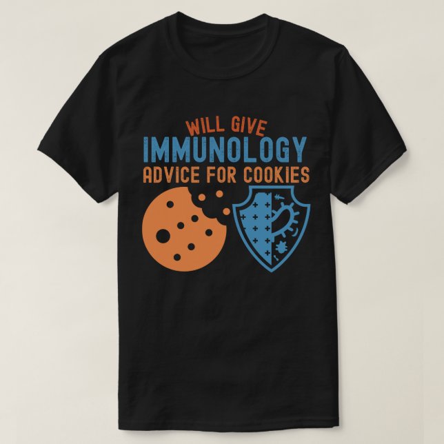 Camiseta Dar conselhos de imunologia para cozinheiros (Frente do Design)