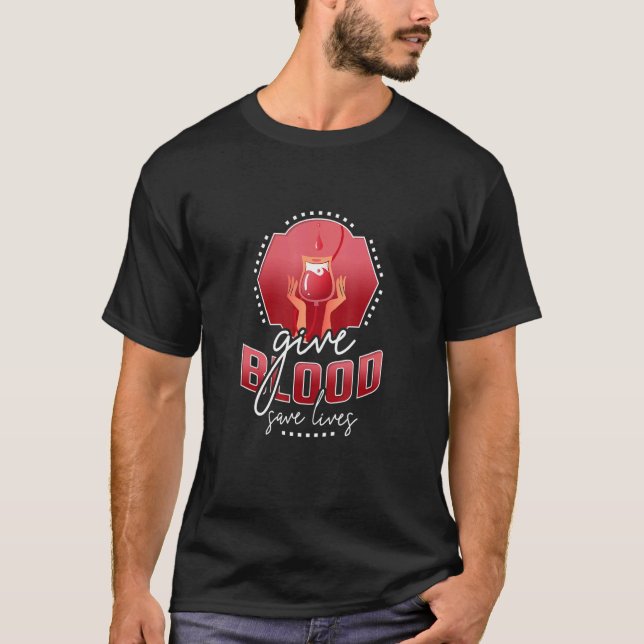 Camiseta Dar Para Salvar Vidas Sanguíneas Doador 1 (Frente)