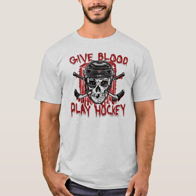 Camiseta Dar Preto De Hóquei Em Sangue (Frente)