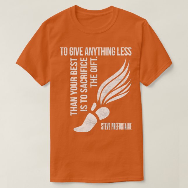 Camiseta Dar Qualquer Coisa Inferior À Melhor Pré-Contato 6 (Frente do Design)