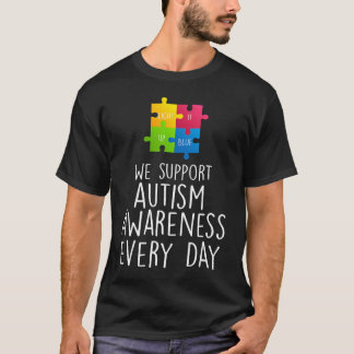 Camiseta Dar suporte à conscientização do autismo todos os