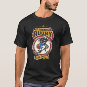 Camiseta Dar uma engrenagem de futebol do duro de Râguebi