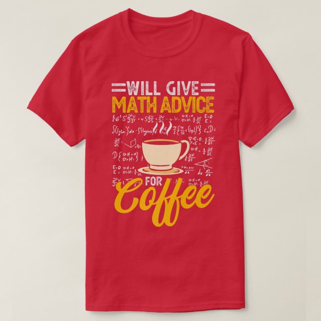 Camiseta Dará Aconselhamento Matemático Para O Prêmio De Ca (Frente do Design)