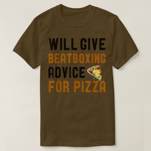 Camiseta Dará Conselhos De Boxing Para Pizza Engraçada (Frente do Design)