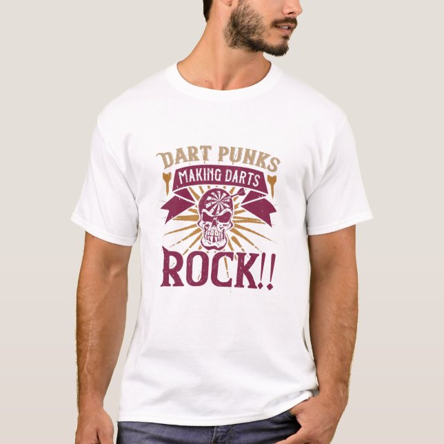 Camiseta Dardos - Dart Punks Fazer Darts Rock! (Frente)
