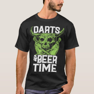 Camiseta Dardos E Beer Time Pover Dartboard Legal Engraçado