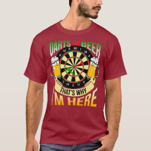 Camiseta Dardos e Cerveja É Por Isso Que Estou Aqui