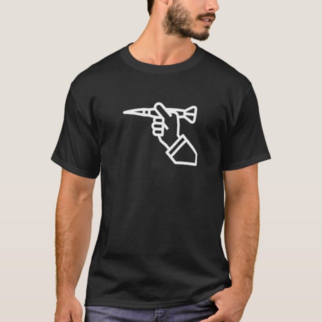 Camiseta Dardos engraçados para jogadores de dardos Pally 2 (Frente)