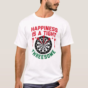 Camiseta Dardos Joga Felicidade É Um Engraçado Muito Tris